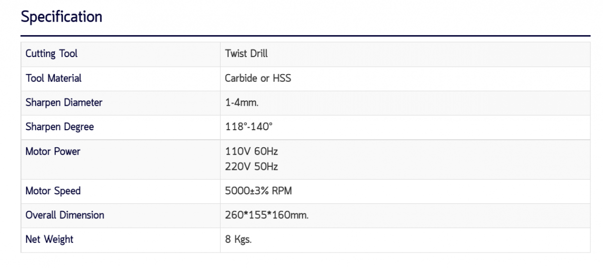 เครื่องลับดอกสว่านและเอ็นมิล รุ่นD104